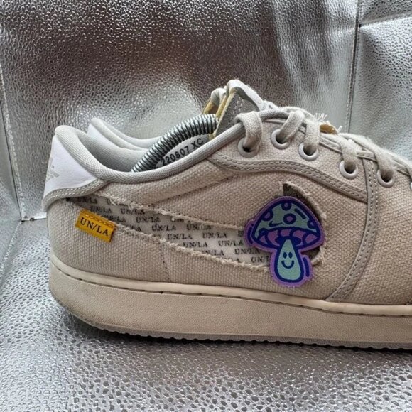 Size 12 - Air Jordan AJKO 1 Low x Union Mens White Low Top Sneakers DO8912-101 - Picture 2 of 10